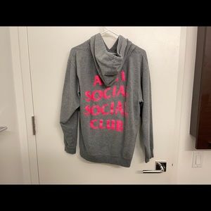 Anti Social Social Club Hoodie grey/pink